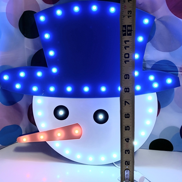 Festive LED Snowman Light with Blue Hat - Picture 6 of 6